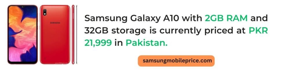 Samsung A10 Price in Pakistan 2GB 32GB