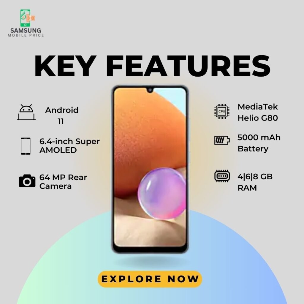 Samsung A32 Key Features