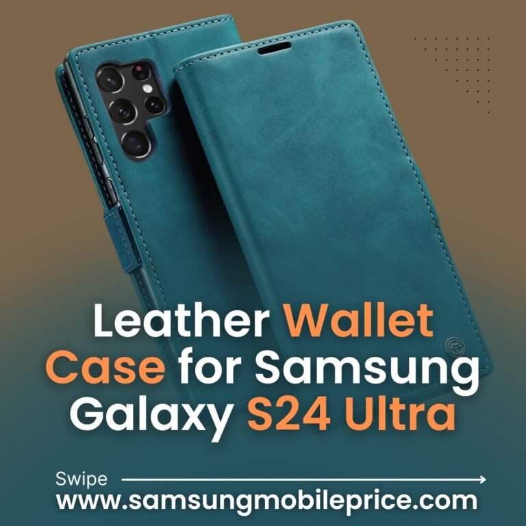 Leather wallet case for samsung galaxy s24 ultra image